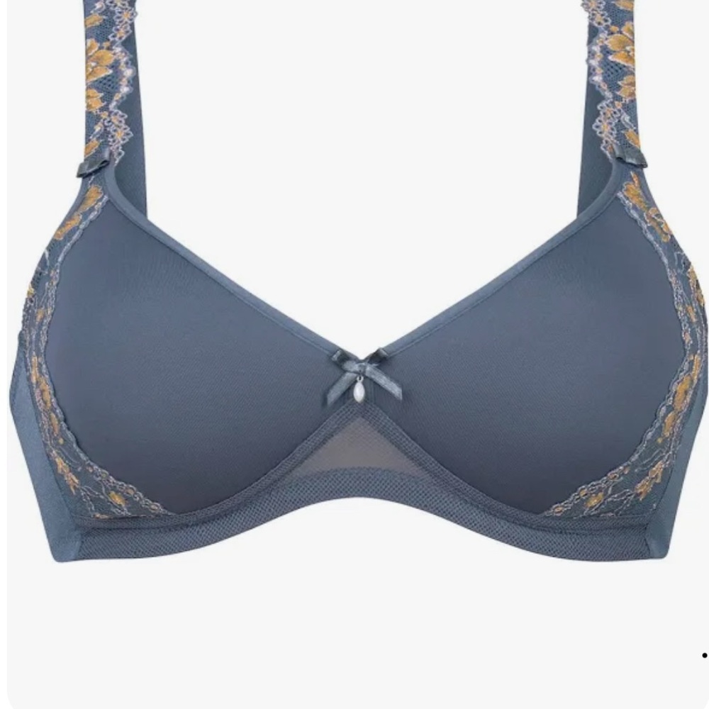 NEW ROSA FAIA COLETTE Soft Bra US Sz 40 D $85 Sky Grey